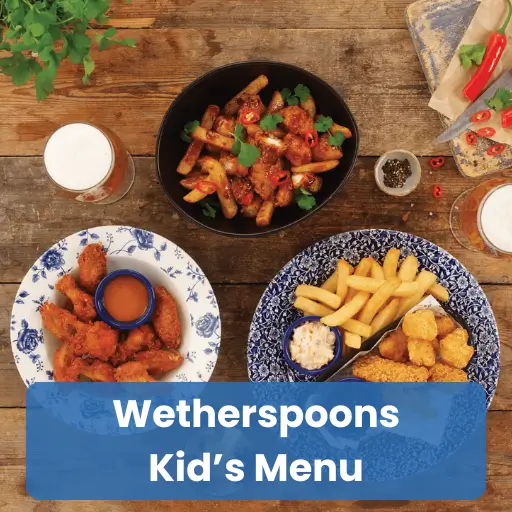 Wetherspoons Kids Menu